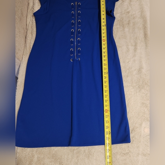 SHELBY &PALMER WOMEN'S  SIZE 14 BLUE SLEEVELESS DREES. - Picture 7 of 7